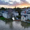 photo  la clé des inondations qui menacent angers se trouve à bouchemaine, une dizaine de kilomètres plus bas, à la confluence entre la maine et la loire. 