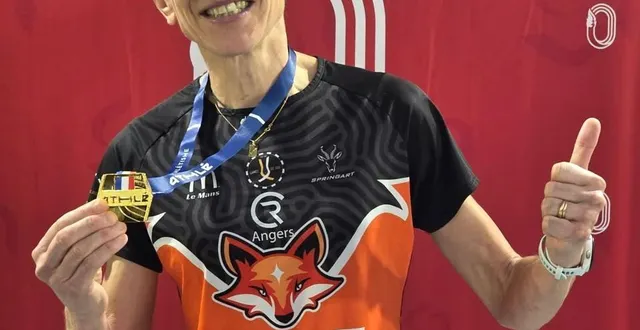 photo  catherine thomas-pesqueux, championne de france master sur 1 500 m et 3 000 m.  &copy;  ml 