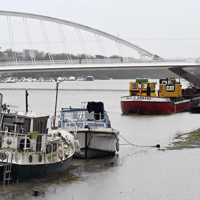 photo le long de la maine, à angers, les propriétaires d’embarcations doivent être particulièrement vigilants quant aux amarres.  ©  jérôme fouquet/ouest-france