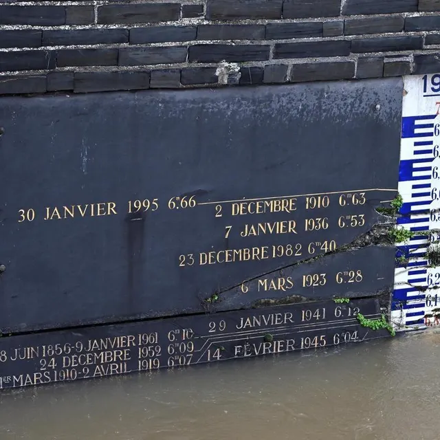 photo ce jeudi 19 février 2026, le niveau de la maine se rapproche dangereusement du record de 1995, à 6,66 m.  ©  jérôme fouquet/ouest-france