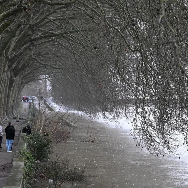 photo quelques promeneurs sur les bords de maine, à angers.  ©  jérôme fouquet/ouest-france