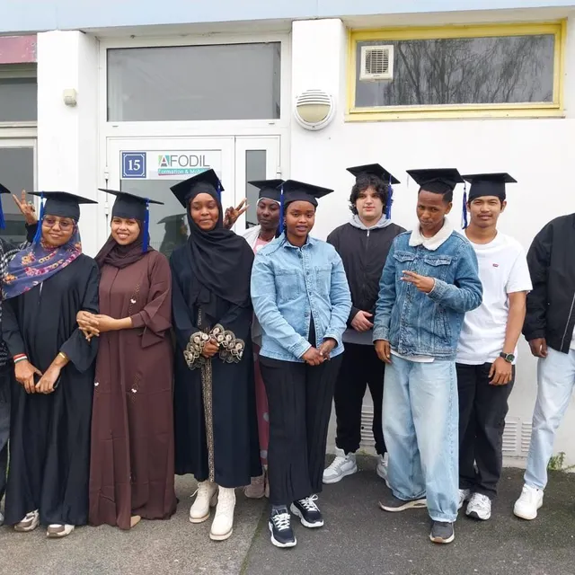 photo le groupe d’apprenants lors de la remise de leur attestation.  ©  afodil