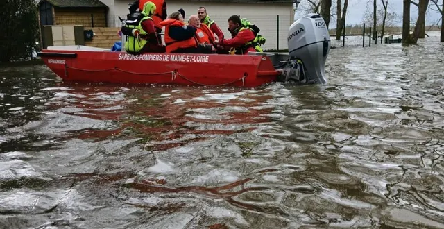 photo  les inondations en bords de sarthe ont provoqué des évacuations d’habitants, ce jeudi 19 février 2026.  &copy;  ouest-france 