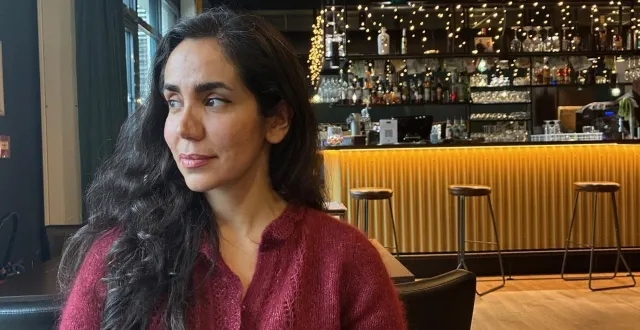 photo  franco iranienne, marianne desset soutient la révolution iranienne depuis angers.  &copy;  ouest-france 