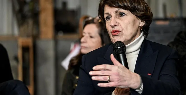 photo  la ministre de l’agriculture annie genevard à créances, dans la manche, le 22 janvier 2026.  &copy;  martin roche / ouest-france 