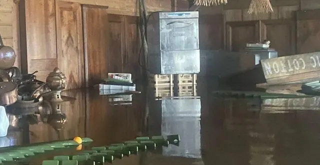 photo  la guinguette caparica sous l’eau.  &copy;  capture d’écran facebook / caparica guinguette 