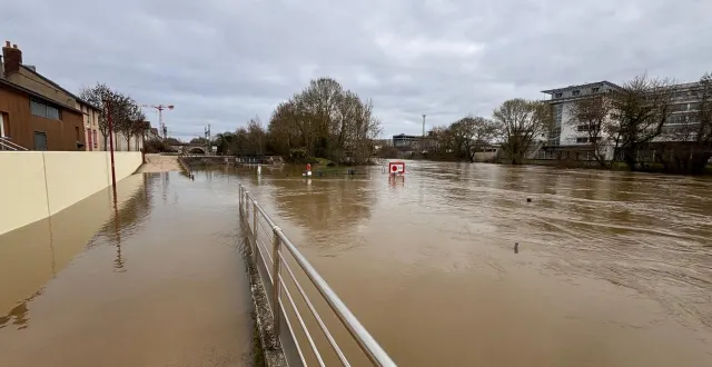 photo  la sarthe a débordé de son lit ce vendredi 20 février 2026, au mans.  &copy;  ouest-france 