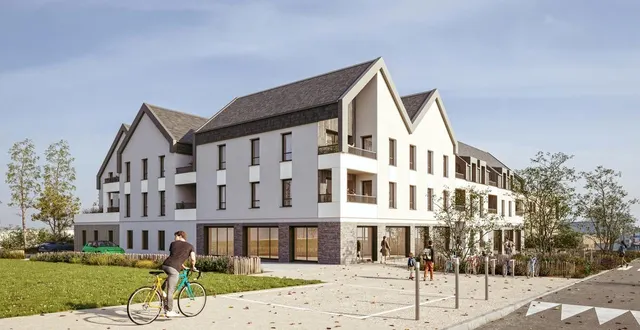 photo  illustration de l’avant-projet porté par le promoteur viadoma dans l’écoquartier de l’avenue de paris, à baugé. la résidence comprendrait 24 logements – 12 t2 et 12 t3 - avec deux espaces pour des activités professionnelles en rez-de-chaussée.  &copy;  document remis 