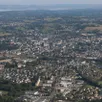 photo  flers, dans l’orne, vu du ciel à 300 mètres d’altitude. 