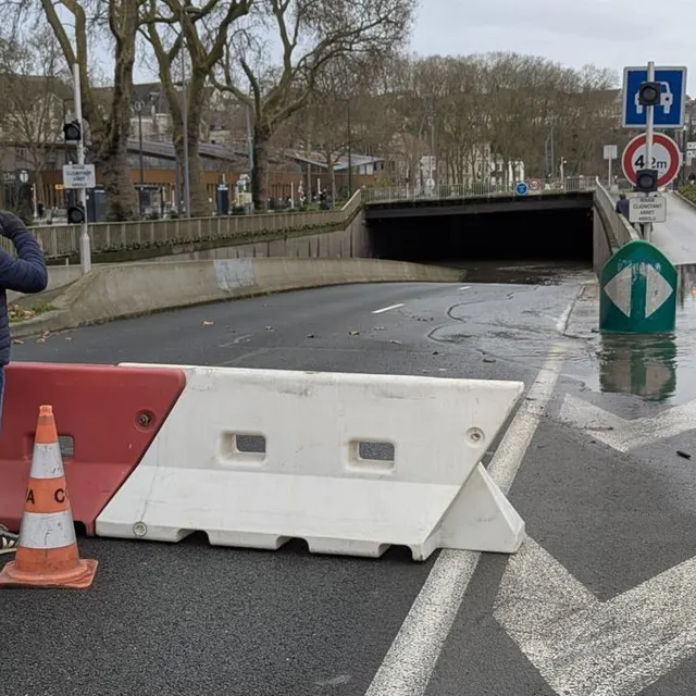 photo la maine s'engouffre désormais sur la trémie de la place molière.  ©  ouest-france