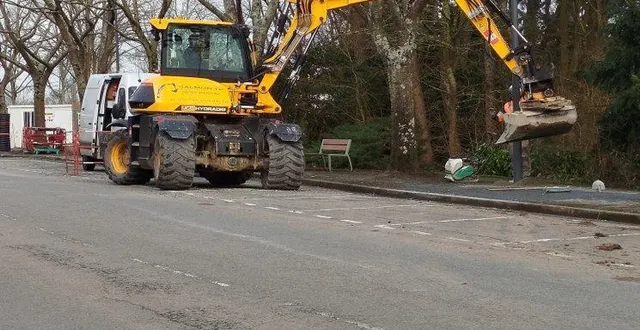 photo  le chantier pour la liaison douce entre le rond-point de l’armangé et la gare sncf, ici à hauteur de l’avenue laffon-de-ladébat, va être déplacé avenue de la gare, dès lundi 23 février. une déviation sera mise en place.  &copy;  ouest-france 