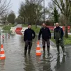 photo  hier matin, la route départementale 107 était inondée. 