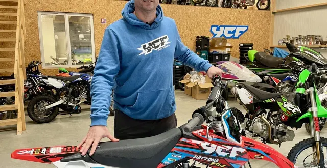 photo  yannick coquard a fondé ycf en 2004 à bayeux (calvados). vingt-deux ans plus tard, sa marque de mini-motos est une véritable référence à l’échelle mondiale.  &copy;  ouest-france 