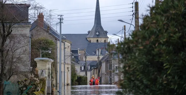 photo  cheffes, ce samedi 21 février 2026. le village a été évacué hier mais reste sous surveillance.  &copy;  simon torlotin / ouest-france 