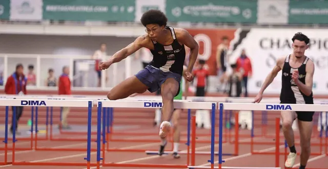 photo  mael-bephassou lannurien a remporté la médaille d’or du 60m haies des championnats de france u20 dans l’eure, ce samedi 21 février.  &copy;  archives gaëlle germain 