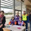 photo  florence chrétien, philippe maillart et la protection civile, en pleine préparation à la salle beausite. 