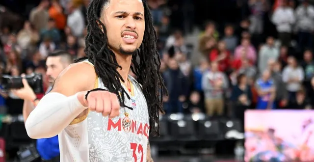 photo  matthew strazel et les monégasques affronteront le mans, dimanche 22 février (19 h), pour un remake de la finale de 2025.  &copy;  clara serrano / le progres/maxppp 