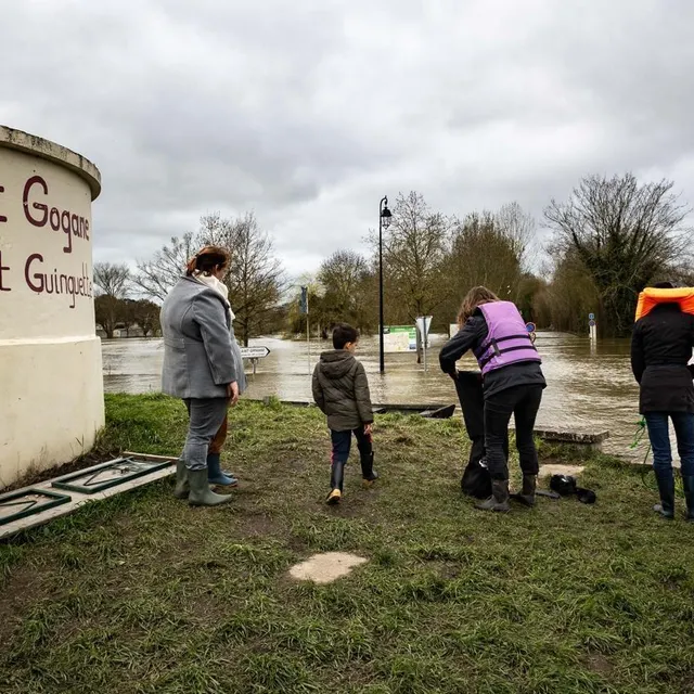 Rochefort- sur-Loire, dimanche 22 février 2026. Le hameau des Lombardières est coupé du monde par la crue de la Loire et du Louet. CO - Régine Lemarchand photo rochefort- sur-loire, dimanche 22 février 2026. le hameau des lombardières est coupé du monde par la crue de la loire et du louet. © co - régine lemarchand