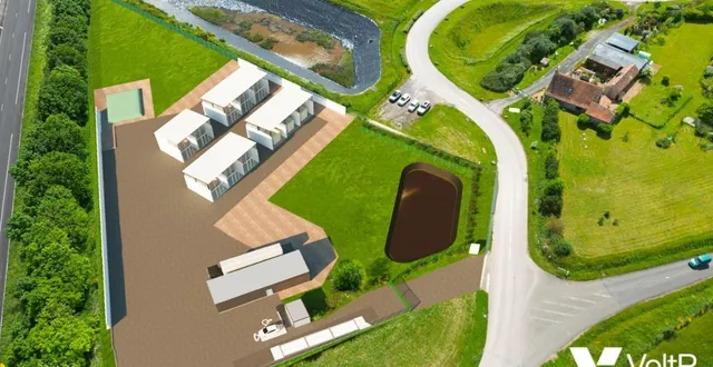 photo  le plan du futur site de stockage de batteries lithium de voltr à durtal sera construit dans la zone d’activités les portes de l’anjou, située à proximité de la sortie d’autoroute.  &copy;  voltr 