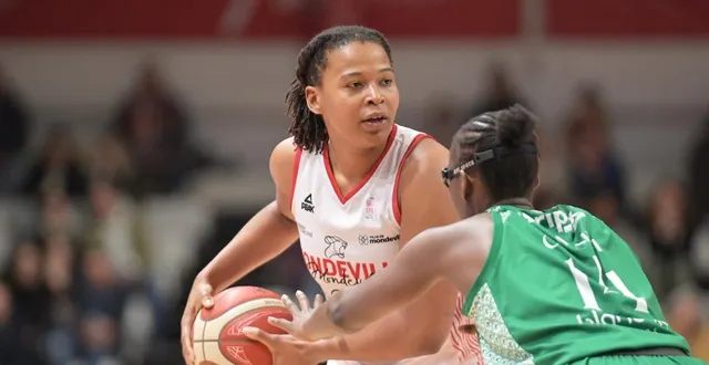 photo  shelby saint-juste, qui a inscrit 11 points contre montbrison (56-51), samedi 21 février 2026, compte bien emmener l’uso mondeville jusqu’aux play-offs de la ligue 2 féminine.  &copy;  guillaume marie 