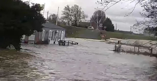 photo  depuis plusieurs jours, les crues ont envahi le camping terre de loire à la ménitré (maine-et-loire), la propriétaire du camping à lancer une cagnotte en ligne via leetchi.  &copy;  camping terre de loire 