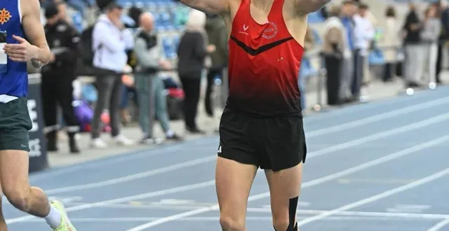 photo  adrien tiaïba, ici lors de son titre de champion de france cadets de l’heptathlon, une semaine plus tôt, n’a pris que la 7e place du concours de saut en longueur lors des championnats de france u18/u20, à val-de-reuil (eure), ce dimanche 22 février 2026.  &copy;  archives jérôme lagunegrand 