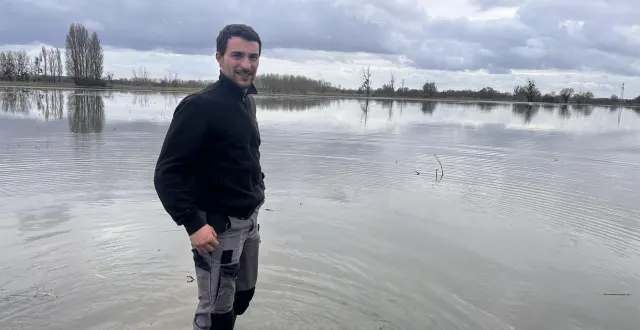 photo  brion (les bois-d’anjou), le 17 février 2026. agriculteur à brion (les bois-d’anjou) dans la vallée de l’authion, charly rousseau est spécialisé dans le maïs semences, le lait et la méthanisation.  &copy;  co - christophe ricci 