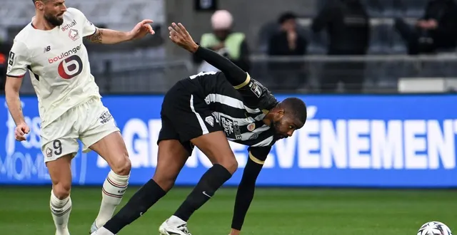 photo  le match entre angers et lille s’est disputé à huis clos.  &copy;  afp 