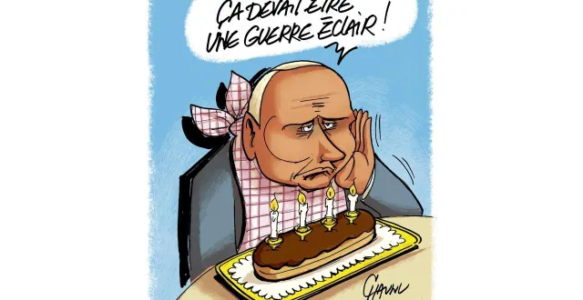 photo  vladimir poutine pensait envahir l’ukraine en quelques semaines… mais le pays résiste depuis quatre longues années face à l’agresseur russe.  &copy;  chaunu 