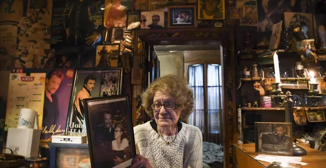 photo  jeannine brunet, dite « la mère lapipe », était la gouailleuse tenancière du « café du coin » au mans.  &copy;  archives le maine libre - denis lambert 