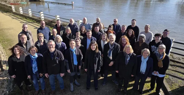 photo  les candidats de la liste conduite par véronique langlais pour les élections municipales des hauts-d’anjou.  &copy;  nouvel elan 