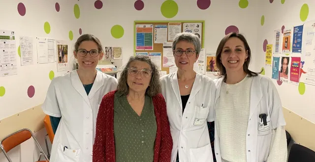 photo  rachel lebatard, infirmière coordinatrice ; régine join, responsable délégation orne de l’association france rein ; brigitte gohier, infirmière coordinatrice et justine pugnet, infirmière de pratique avancée.  &copy;  ouest-france 