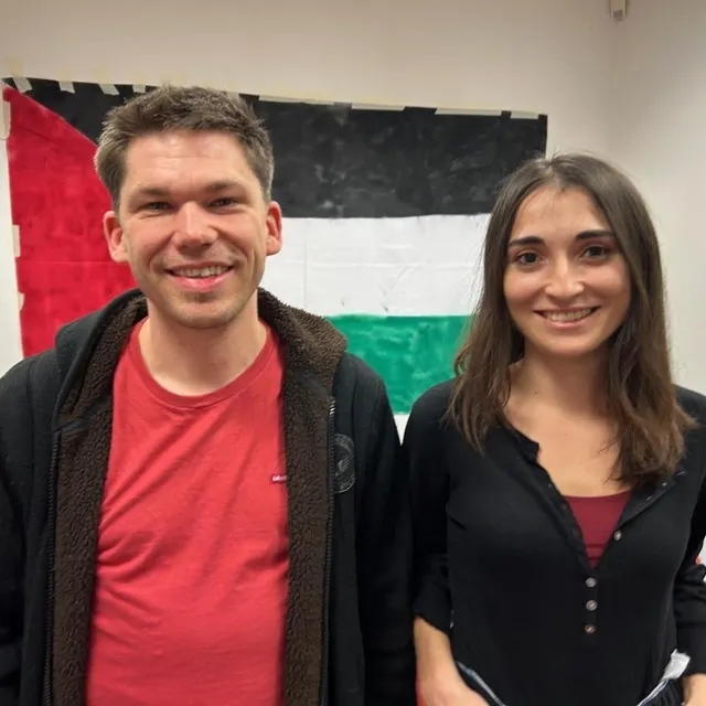 Benjamin Sainty et Tiphaine Ginesty conduisent la liste « Révolution permanente ». Ouest-France photo benjamin sainty et tiphaine ginesty conduisent la liste « révolution permanente ». © ouest-france