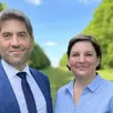 photo la photo de campagne de jérôme nury et de sa suppléante, cendrine foucher-chazé.