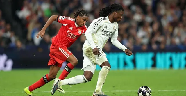 photo  bousculé par le benfica, le real madrid se qualifie en huitièmes de finale de la ligue des champions.  &copy;  clive brunskill / getty images via afp 