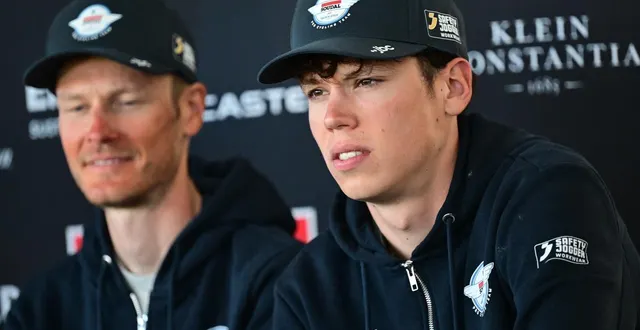 photo  paul magnier dispute la 81e édition du circuit het nieuwsblad samedi 28 février.  &copy;  dirk waem / belga via afp 