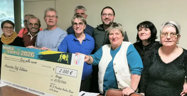 photo  grâce à la très belle participation cette année, 2 000 € vont être reversés à l’association défi solidaire.  &copy;  le maine libre 