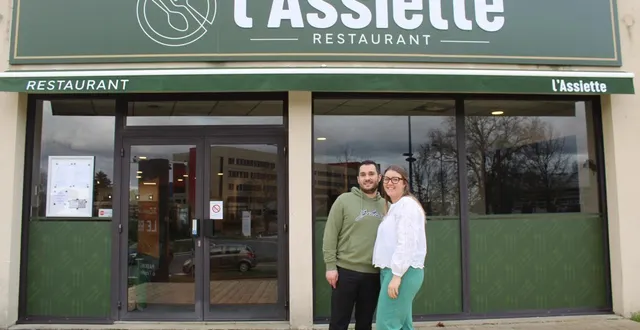photo  le mans, février 2026. steve roche et orlane lechat sont à la tête du nouveau restaurant l’assiette situé au bord de la route de laval dans le secteur de l’université.  &copy;  le maine libre. 