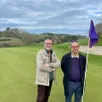 photo  philippe bolet, trésorier, et daniel lepage, membre de l’association sportive du golf omaha beach, se sont mobilisés pour mettre en place une matinée de découverte à destination des personnes en situation de handicap, le 18 mars 2026, à port-en-bessin-huppain. 