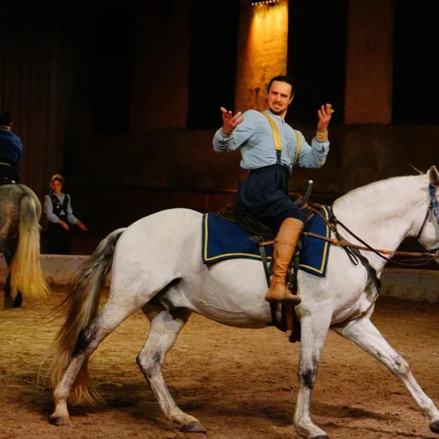 Les artistes de la compagnie Oluna et du haras du Pin lors de la représentation d’Itran. Ouest-France photo les artistes de la compagnie oluna et du haras du pin lors de la représentation d’itran. © ouest-france