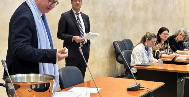 photo  angers, vendredi 27 février 2026. françois pesneau, préfet de maine-et-loire, a procédé au tirage au sort des panneaux électoraux pour les communes de l’arrondissement d’angers.  &copy;  co 