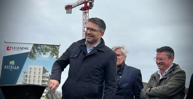 photo  ce vendredi 27 février 2026 a été marqué symboliquement par le lancement de la construction des deux premiers îlots du projet astella, futur écoquartier au mans.  &copy;  le maine libre 