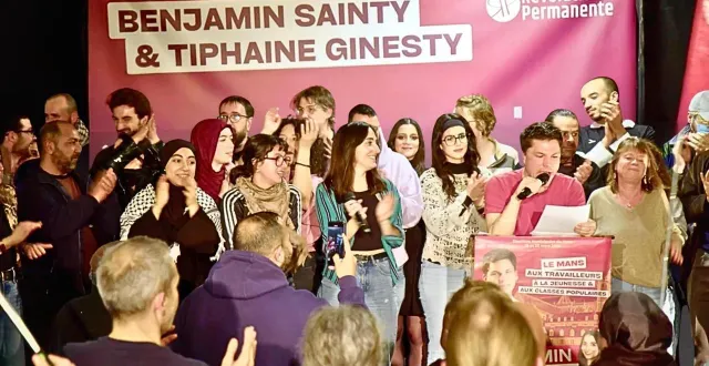 photo  révolution permanente a dévoilé sa liste lors de son meeting, dimanche 22 février 2026, au mans.  &copy;  révolution permanente 