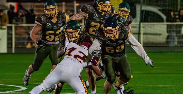 photo  les manceaux des caïmans en force face à tours, le 7 février 2026.  &copy;  arnaud despelchain 