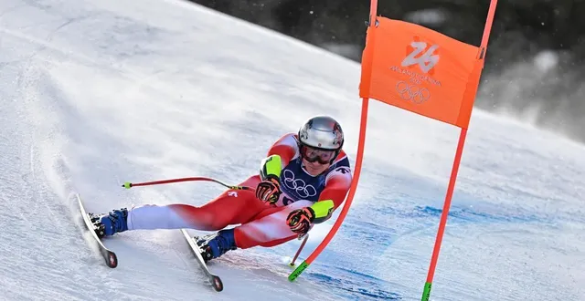 photo  le suisse marco odermatt, ici lors des jeux olympiques d’hiver 2026, a remporté la descente de garmisch-partenkirchen  &copy;  fabrice coffrini / afp 