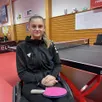 photo  cholet, samedi 28 février. maéva olivier est double championne d’europe de para tennis de table en simple et double mixte. 
