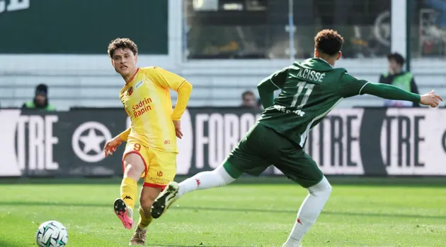photo sport  lucas bretelle ce samedi 28 février 2026, sur la pelouse du stade baueur. 