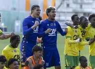 photo  les gardiens du fc nantes (ici en bleu), yanel zézé et mehdi dahmani, ont joué un rôle clé dans la qualification des leurs aux tirs au but face à reims, en 8e de finale de coupe gambardella, samedi 28 février 2026. 