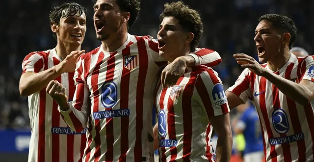 photo  l’atlético a décroché un succès précieux dans la course au podium face au real oviedo (1-0), ce samedi 28 février.  &copy;  ander gillenea / afp 