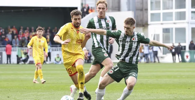 photo  le manceau erwan colas face à l’audonien bradley danger, le 28 février 2026.  &copy;  maxppp 